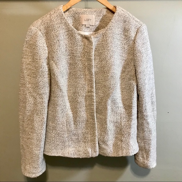 LOFT Jackets & Blazers - LOFT Textured Knit Winter Blazer Size 12